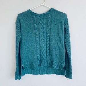 Blue Braided Sweater